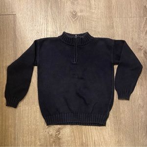 LITTLE ENGLISH Quarter Zip Sweater - Navy